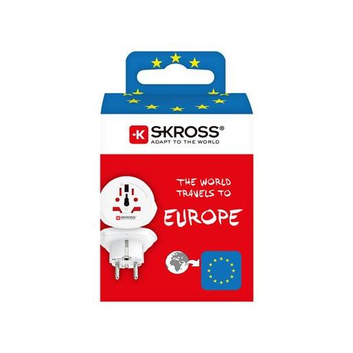 Adapter, Európába utazóknak, földelt, SKROSS