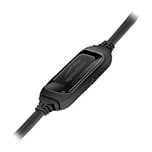 Fejhallgató, mikrofonnal, vezetékes, gaming, 3,5 mm jack, SPEEDLINK "Legatos", fekete-piros
