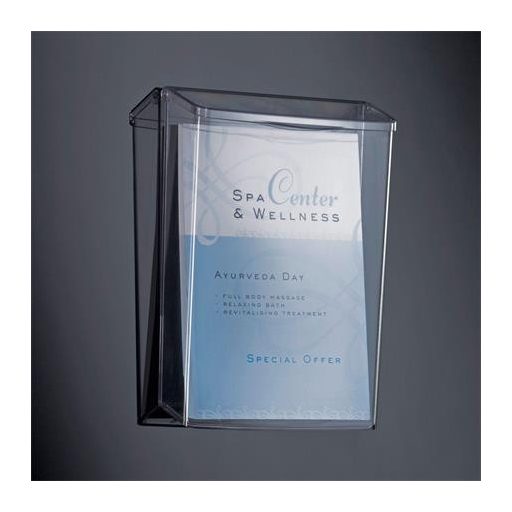 Prospektustartó, fali, A4, 1 rekeszes, kültéri, SIGEL