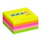 Öntapadó kockatömb, 76x76mm, 400 lap, STICK N, neon szivárvány