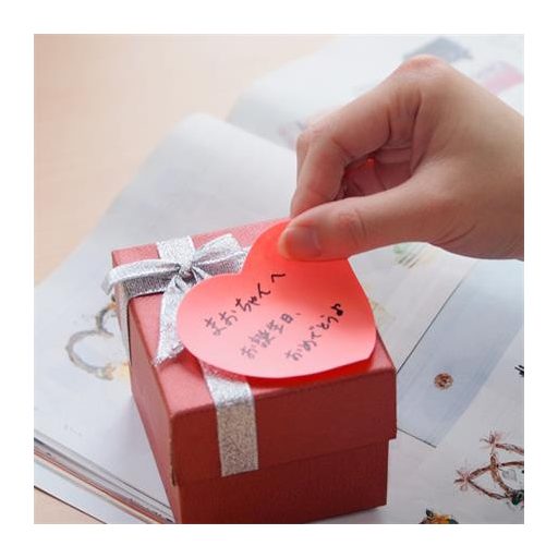 Öntapadó jegyzettömb, szív alakú, 70x70 mm, 50 lap, STICK N, rózsaszín