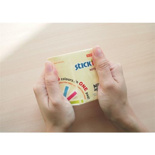 Öntapadó jegyzettömb, 76x76 mm, 100 lap, STICK N „360°, kék