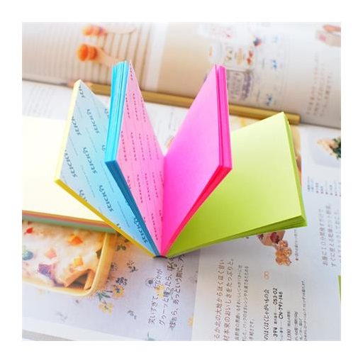 Öntapadó jegyzettömb, 76x76 mm, 100 lap, STICK N "Magic Pad" neon színek