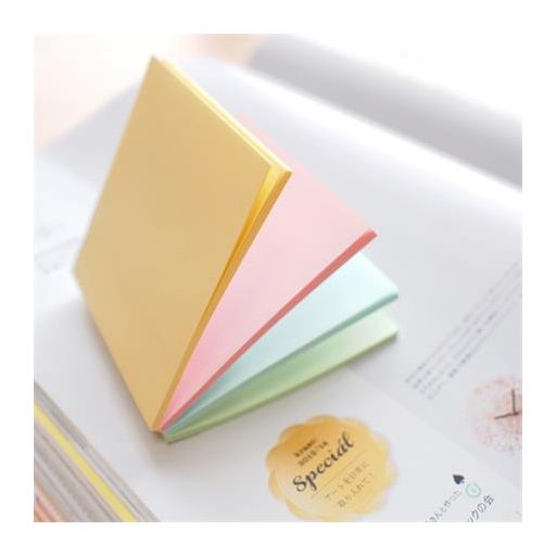 Öntapadó jegyzettömb, 76x76 mm, 100 lap, STICK N "Magic Pad" pasztell színek