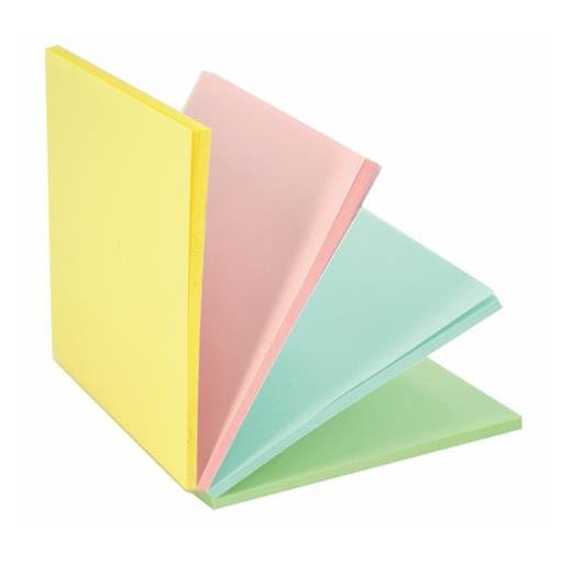 Öntapadó jegyzettömb, 76x76 mm, 100 lap, STICK N "Magic Pad" pasztell színek