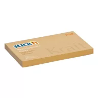   Öntapadó jegyzettömb, 76x127 mm, 100 lap, STICK N "Kraft Notes", barna