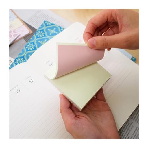 Öntapadó jegyzettömb, 76x76 mm, 100 lap, STICK N, pasztell színek