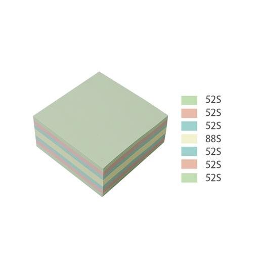 Öntapadó kockatömb, 76x76mm, 400 lap, STICK N, erdő színei pasztell mix