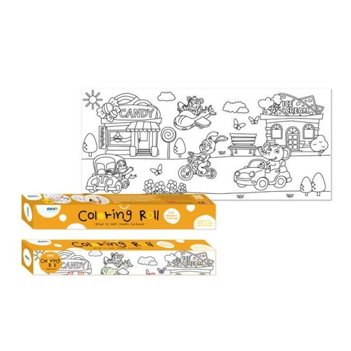 Színező tekercs, öntapadó, 31x355 cm, STICK N, vidám délután