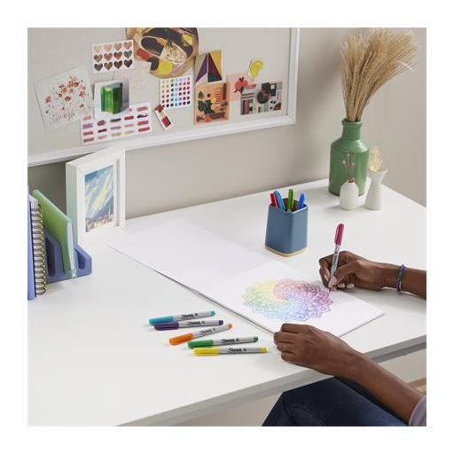 Alkoholos marker, 0,5 mm, kúpos, SHARPIE "Ultra Fine Point", sárga