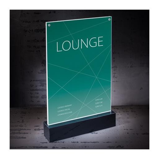 Laptartó, "T", A4, LED fénnyel, SIGEL