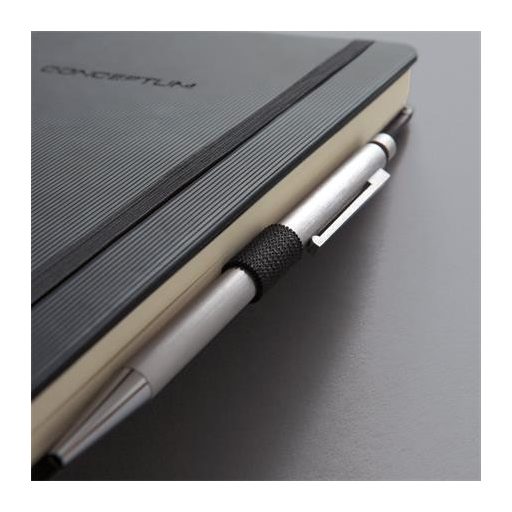 Jegyzetfüzet, exkluzív, A5, kockás, 97 lap, keményfedeles, SIGEL "Conceptum", fekete