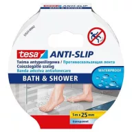   Csúszásgátló szalag, fürdőszobai, 25 mm x 5 m, TESA "Anti-Slip", átlátszó