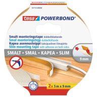   Szerelőszalag, keskeny, 2 x 9 mm x 5 m, TESA, "Powerbond"