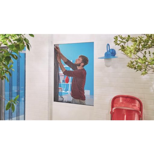 Szúnyogháló, ablakra, öntapadó, 1,3 x 1,5 m,  TESA "Comfort", fehér