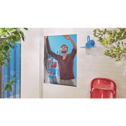 Szúnyogháló, ablakra, öntapadó, 1,3 x 1,5 m,  TESA "Comfort", fehér