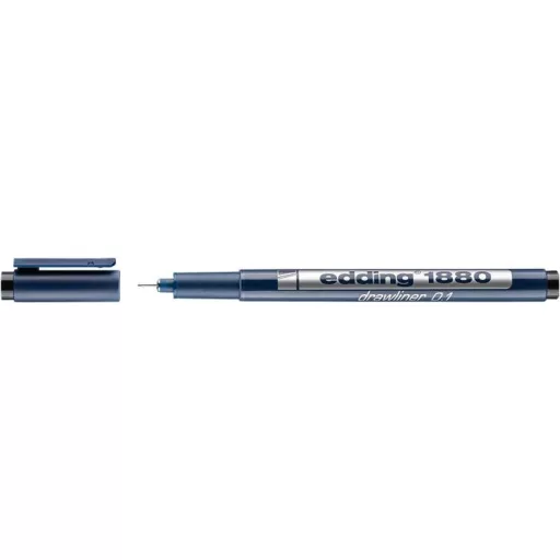 Tusfilc, 0,1 mm, EDDING "1880", fekete