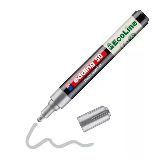 Lakkmarker, 2-3 mm, EDDING "50", ezüst