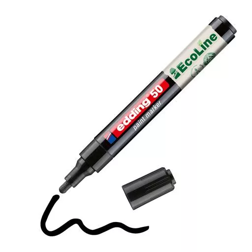 Lakkmarker, 2-3 mm, EDDING "50", fekete