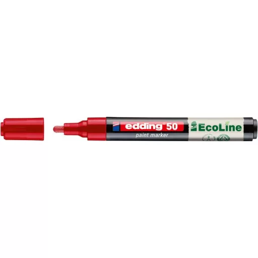 Lakkmarker, 2-3 mm, EDDING "50", piros
