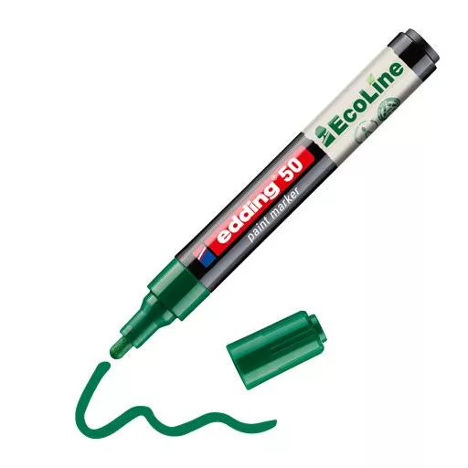 Lakkmarker, 2-3 mm, EDDING "50", zöld