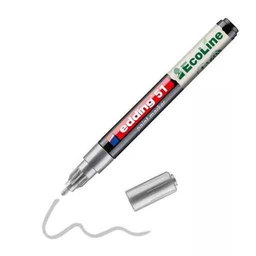 Lakkmarker, 1-2 mm, EDDING "51", ezüst