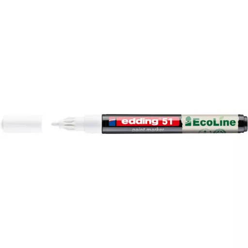 Lakkmarker, 1-2 mm, EDDING "51", fehér