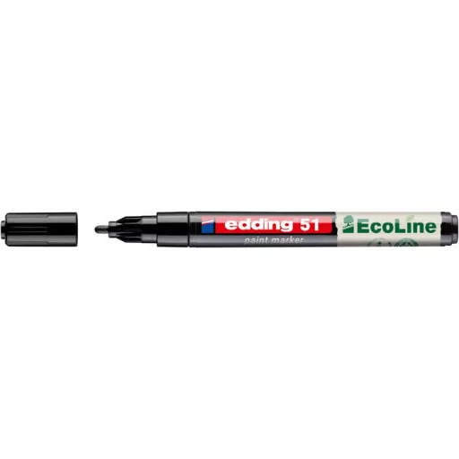 Lakkmarker, 1-2 mm, EDDING "51", fekete