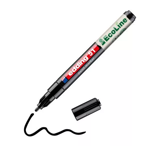 Lakkmarker, 1-2 mm, EDDING "51", fekete