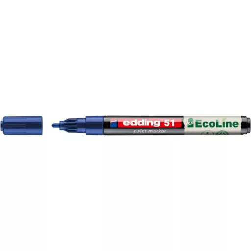 Lakkmarker, 1-2 mm, EDDING "51", kék