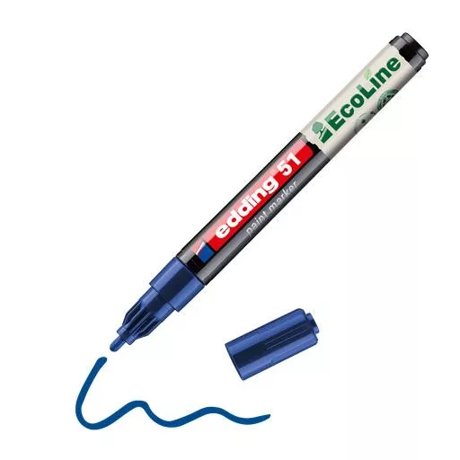 Lakkmarker, 1-2 mm, EDDING "51", kék