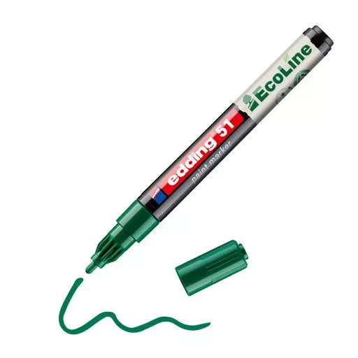 Lakkmarker, 1-2 mm, EDDING "51", zöld