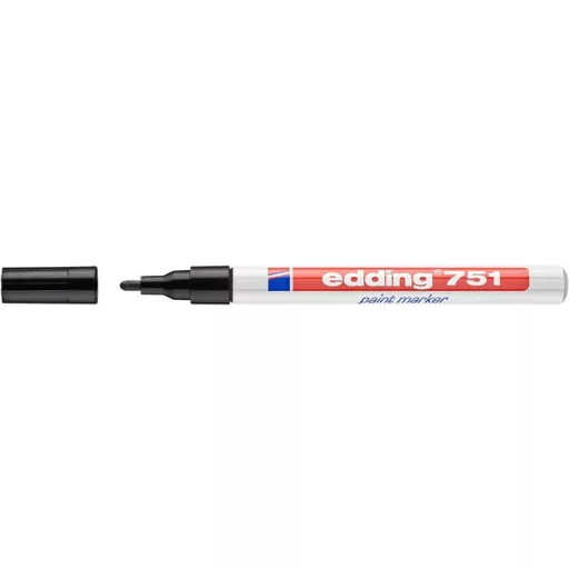 Lakkmarker, 1-2 mm, EDDING "751", fekete