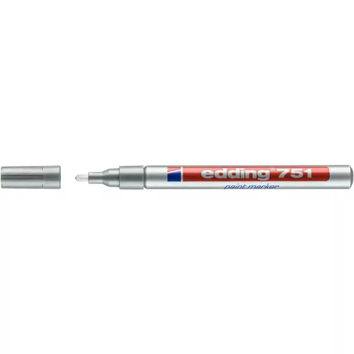 Lakkmarker, 1-2 mm, EDDING "751", ezüst