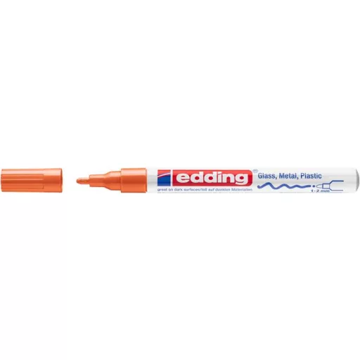 Lakkmarker, 1-2 mm, EDDING "751", narancssárga