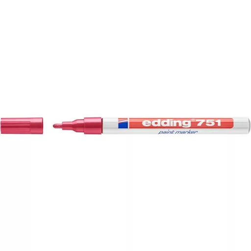 Lakkmarker, 1-2 mm, EDDING "751", piros