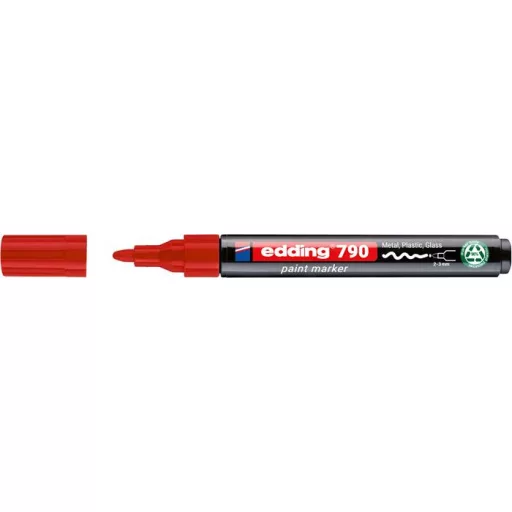 Lakkmarker, 2-3 mm, PCR, EDDING "790", piros