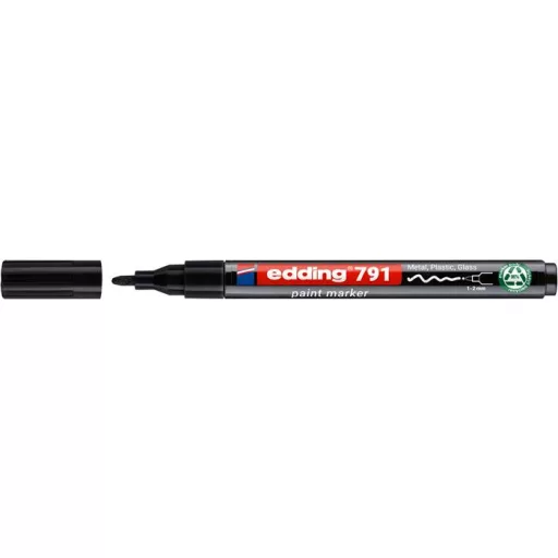 Lakkmarker, 1-2 mm, PCR, EDDING "791", fekete