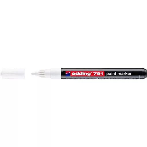 Lakkmarker, 1-2 mm, EDDING "791", fehér