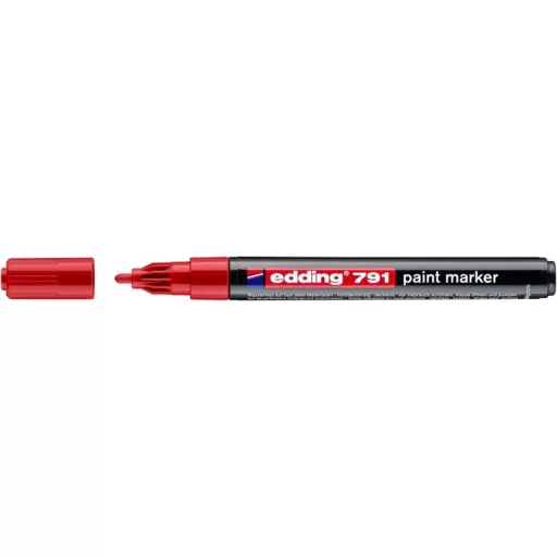 Lakkmarker, 1-2 mm, EDDING "791", piros