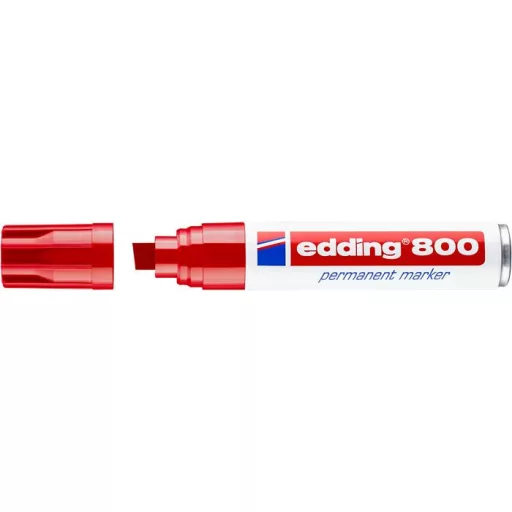 Alkoholos marker, 4-12 mm, vágott, EDDING "800", piros