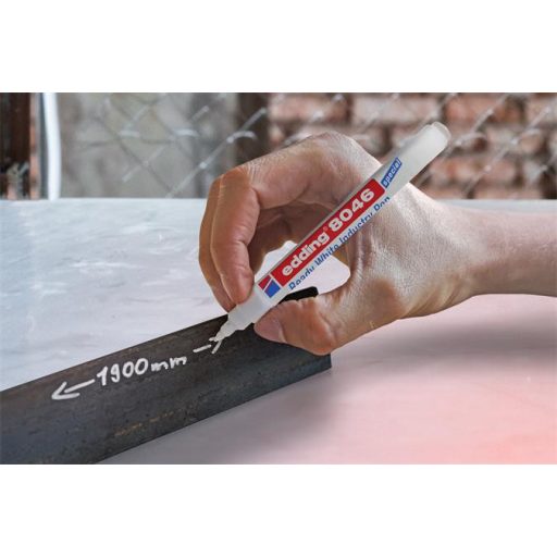 Alkoholos marker, 1-3 mm, kúpos, ipari, EDDING "8046", fehér