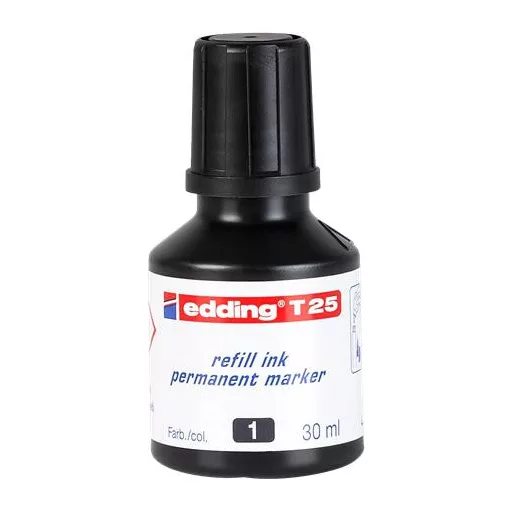 Utántöltő alkoholos markerhez, EDDING "T25", fekete