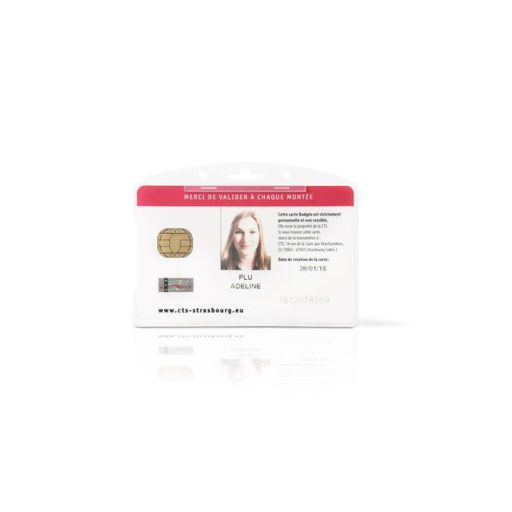 Azonosítókártya-tartó, műanyag, nyitott, fekvő, 54x85 mm, DJOIS