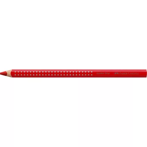 Színes ceruza, háromszögletű, FABER-CASTELL "Grip 2001 Jumbo", piros