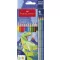 Színes ceruza készlet, hatszögletű, FABER-CASTELL"Dinoszaurusz" 10+3 különböző szín