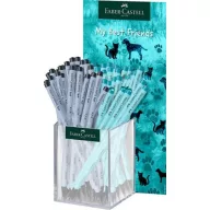  Grafitceruza display, HB, háromszögletű, FABER-CASTELL "Dogs & Cats", vegyes minta