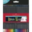 Színes ceruza készlet, háromszögletű, FABER-CASTELL "Black Edition", 24 különböző szín