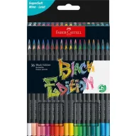   Színes ceruza készlet, háromszögletű, FABER-CASTELL "Black Edition",  36 különböző szín