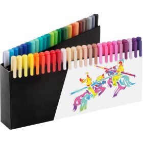   Ecsetirón készlet, tartóval, FABER-CASTELL "Black Edition", 50 különböző szín